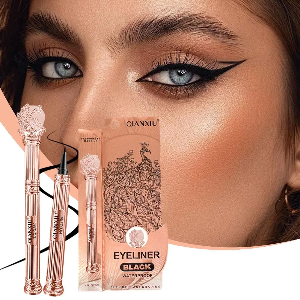 Czarny matowy eyeliner w płynie ołówek wodoodporny rozmazany długopis długotrwały suchy eyeliner kosmetyczny naturalny szybkoszczelny N6V7