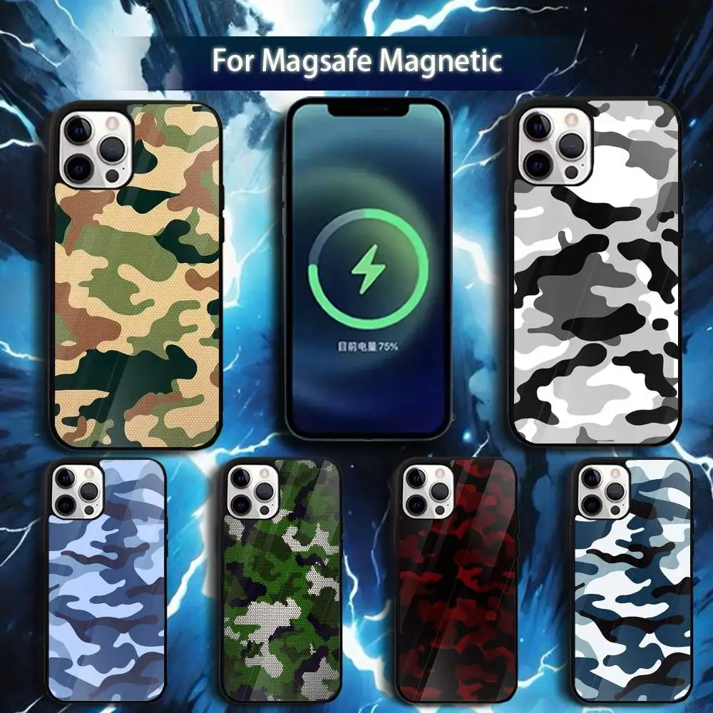 

F-Fashion C-Camouflage Phone Case For iPhone 17,16,15,14,13,12,11,Pro,Max,Plus,Mini,Magsafe,Magnetic Wireless Charging Case