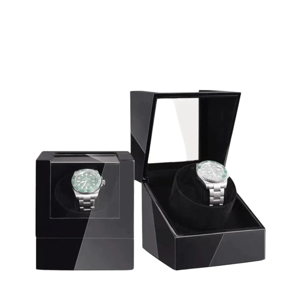 Silent Motor Single Watch Winder Storage Wooden Mechanical Watch Winder Ultra Quiet Anti-Magnetic Watch Rotator Home Use