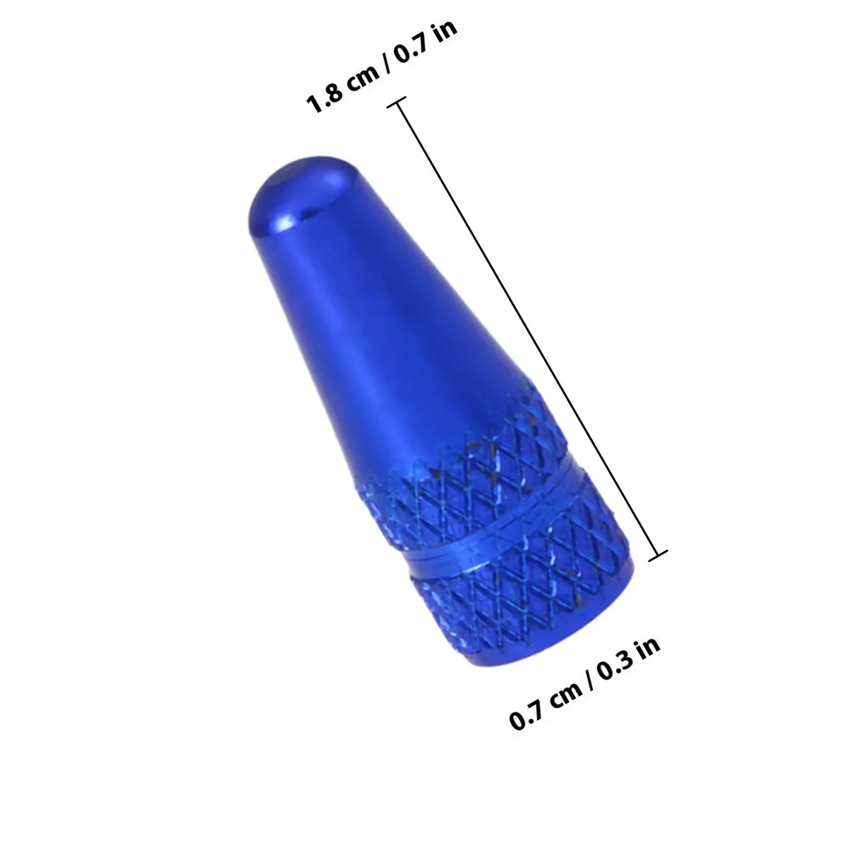 6Pcs French Style Aluminum Alloy Bike Tire Valve Caps Easy Install Anti-Rust Road Mountain Bike Air Caps Dust Covers Blue