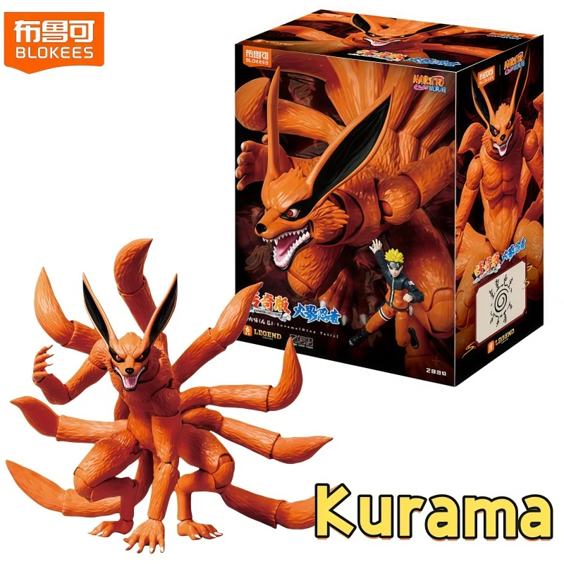 

New Original Blokees Naruto Kurama Action Figures Toys Uzumaki Naruto Assembly Model Champion Class Anime Ornaments Gift
