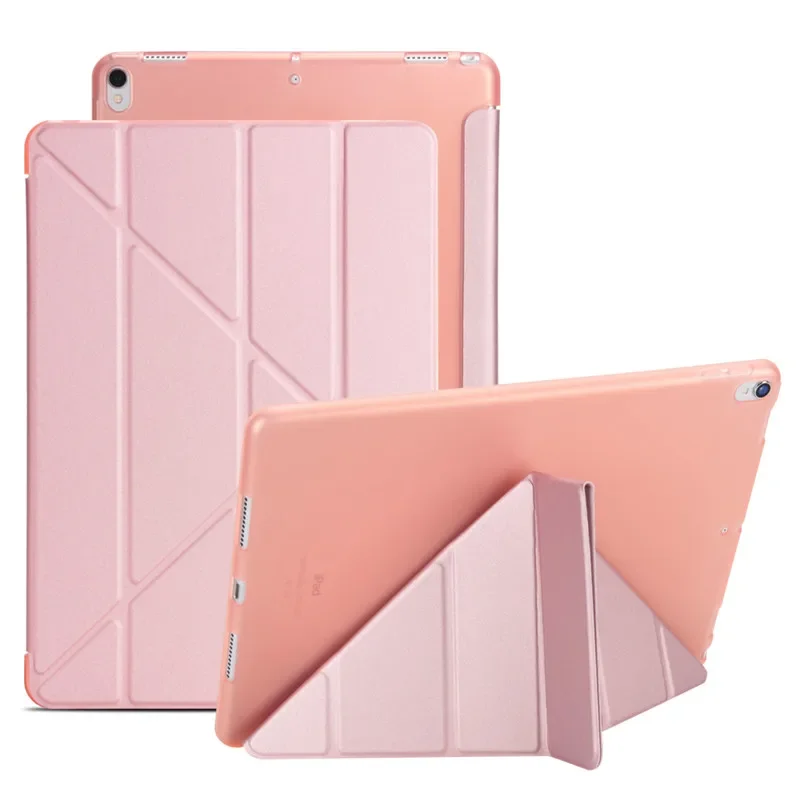 Etui Air 10.5 do iPada Pro 10.5 Etui A1701 A1709 Slim PU Leather + Silicone Soft Back Smart Cover do iPada air3 2019 10,5 cala Etui