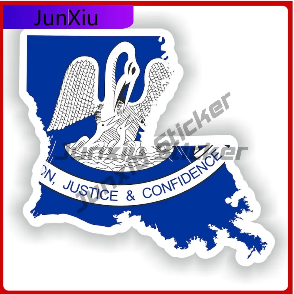 

Louisiana Usa Shape Of The National Emblem Map Stickers Decorative Motorcycle Helmet Bumper Decal And Stickers Car Funny Decor