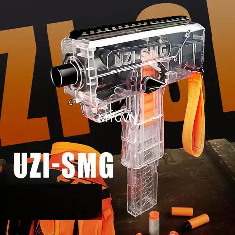 UZI Toy Gun Electric Soft Bullet Continuous Firing Submachine Model Shooting Pistol Blaster for Adults Teens Outdoor CS Prop