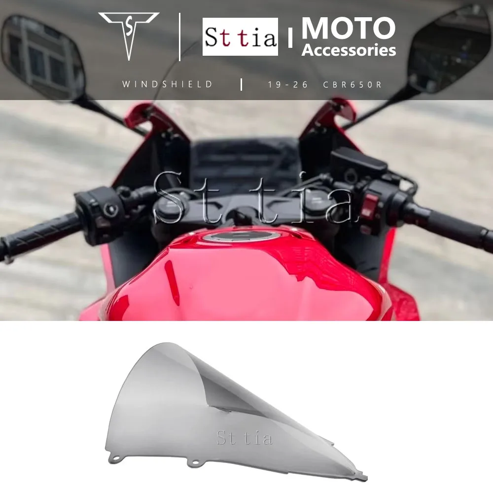 

Sport Front Windscreen For Honda CBR650R 2019-2025 2026 Aerodynamic Windshield Wind Deflector, Improves High-Speed Protection