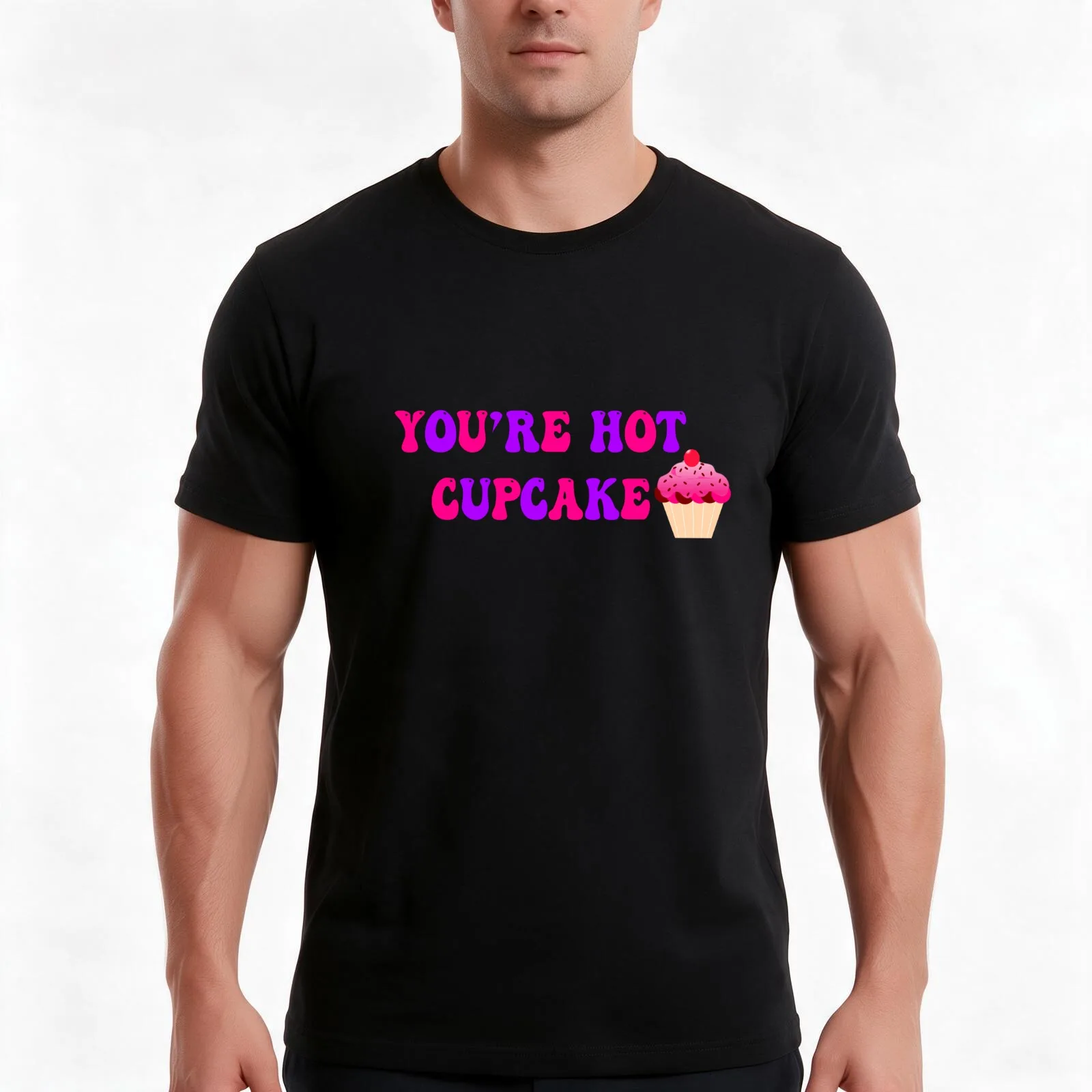 You're Hot Cupcake T-Shirt Summer Casual Cotton Tee Oversized Streetwear Tops Vintage Graphic Print Loose Fit Short Sleeve