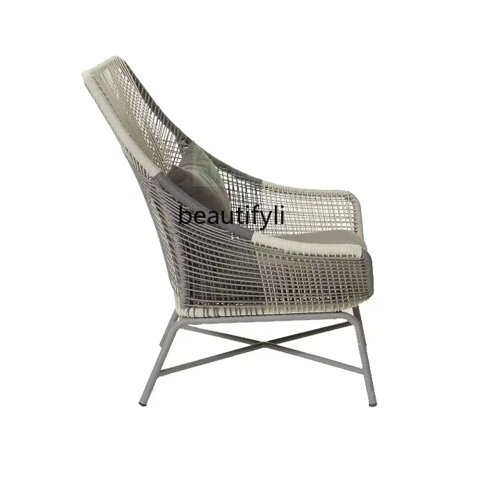 Balcony Small Table and Chair Three-Piece Rattan Chair Coffee Table Combination Outdoor Simple Outdoor Casual Table and Chair