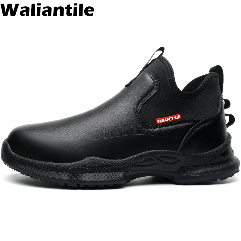 

Waliantile Waterproof Chef Shoes For Men Women Slip-resistant Chef Boots Anti-oil Restaurant Kitchen Non-slip Comfort Work Shoes
