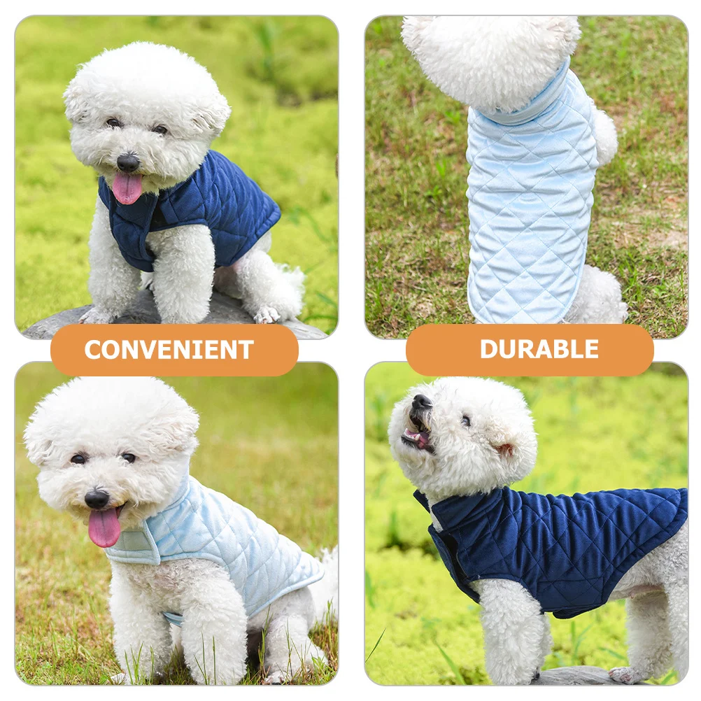 

2Pcs Pet Warm Vest for Dogs Winter Dog Vest Comfortable Adorable Outfit for Small Pets Outdoor Wearable Costume Fashionable