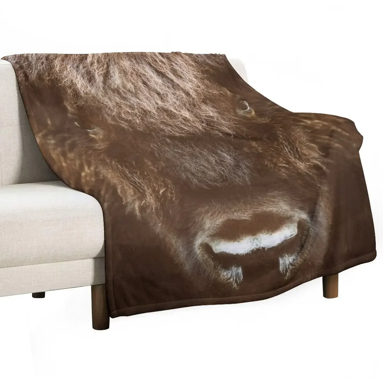 Bison Throw Blanket Cozy Microfiber Throw Blanket for Home Bedroom
