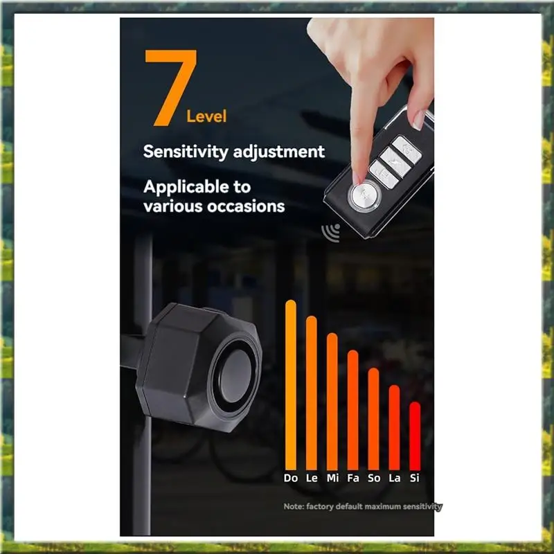 ABGZ Bicycle Alarm System Rechargeable, Anti-Theft Accessories,Vehicle Theft With Remote Control,Bicycle Lock