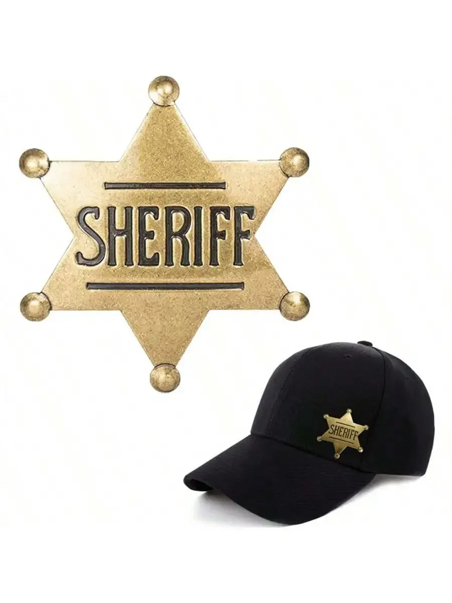 وسام بروش شارة شريف على الطراز الغربي العتيق - دبوس للملابس والقبعات دبابيس البرازيل yk Yungblud Fnaf الميداليات العسكرية