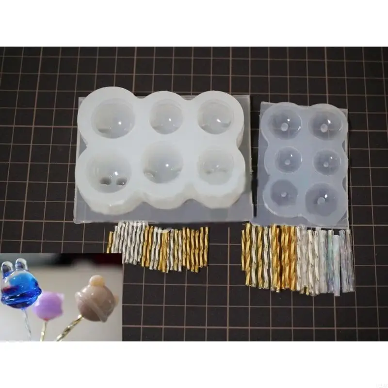 

Crystal Epoxy Lollipop Mirror Craft Mold Silicone Mould Jewelry Making Tool
