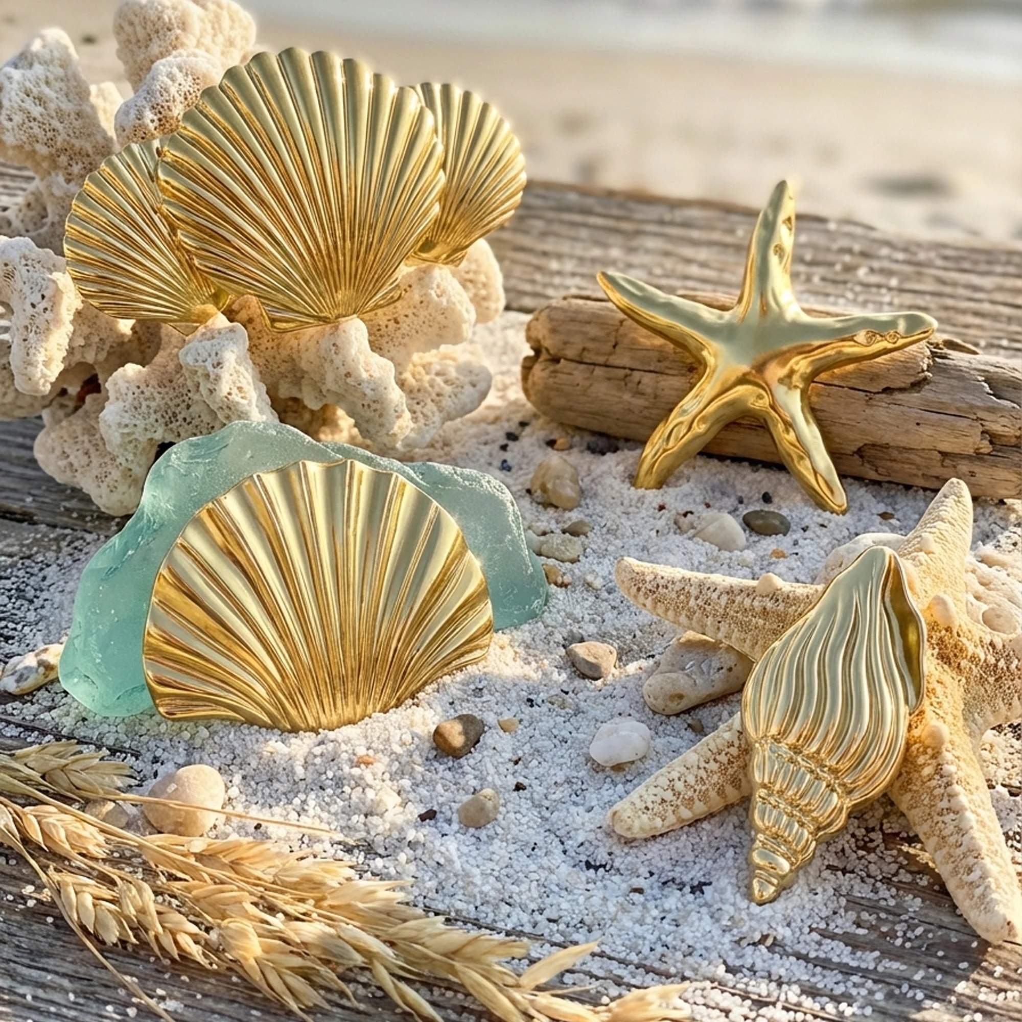 Stylish Stainless Steel Starfish Shell Brooch for Women Conch Marine Life Pins Office Party Friend New Gifts Jewelry Accessories