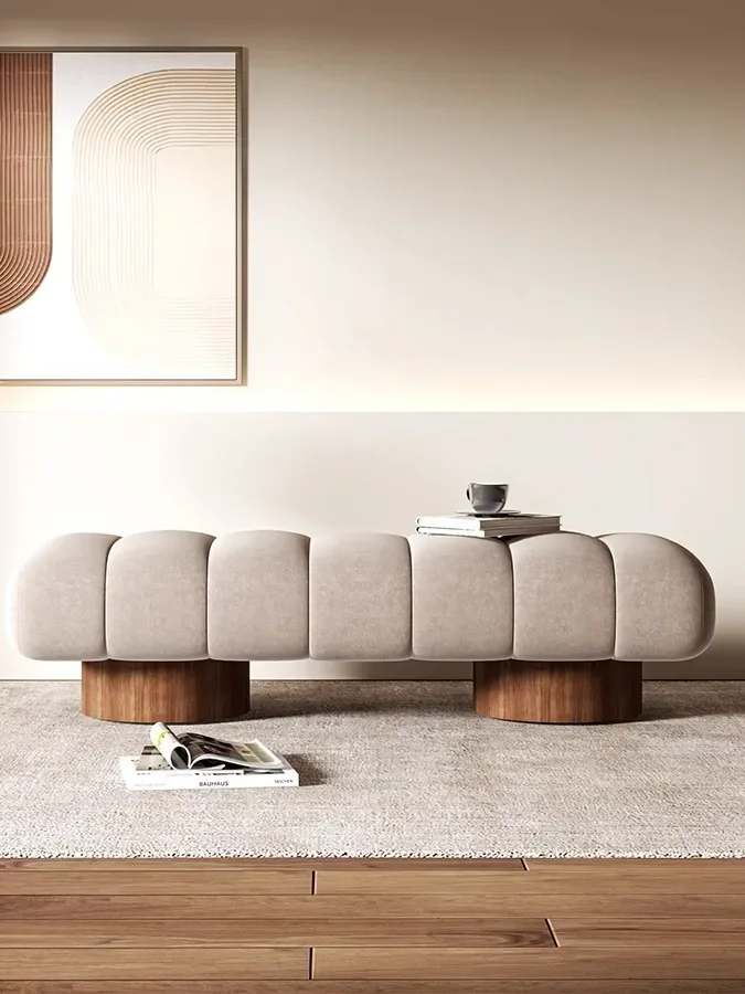 Italian Modern Bed End Stool Bedroom Simple Nordic Long Dining Bench Cloakroom Sofa Entry Shoe Stools Home Furniture TYLB