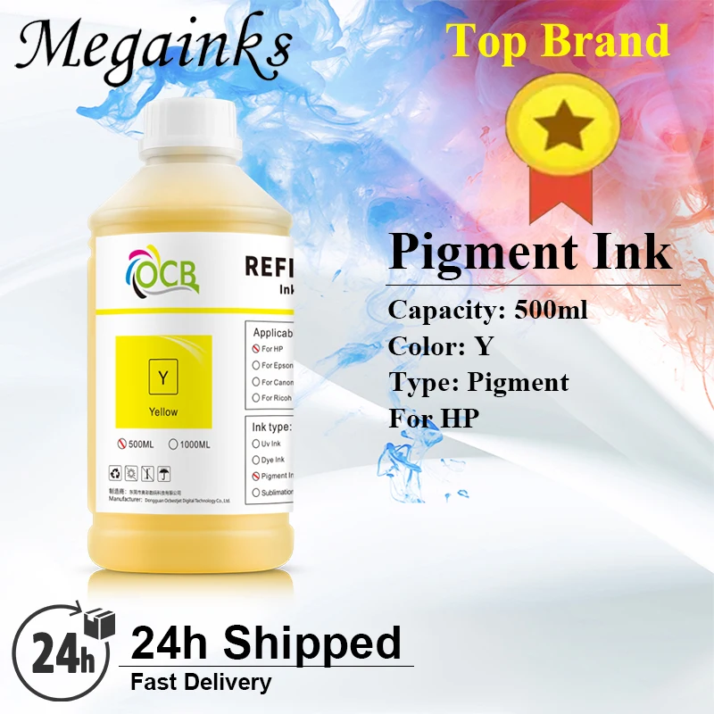 500ml*4PCS Refill Pigment Ink For HP 973 973X PageWide 452dw 452dn 477dw 477dn 552dw 577dw 577z P55250dw P57750dw CISS Ink