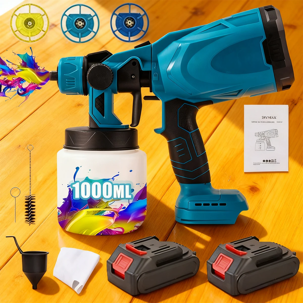 

2 Battery Type High Performance Wireless Painting Machine - Electric Airless Spray Can, with Long-lasting Power, Easy to Clean