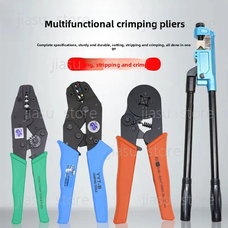 Multifunctional Ratchet Crimping Pliers, Labor‑Saving Mechanical Terminal Crimper for Electrician Wiring Work