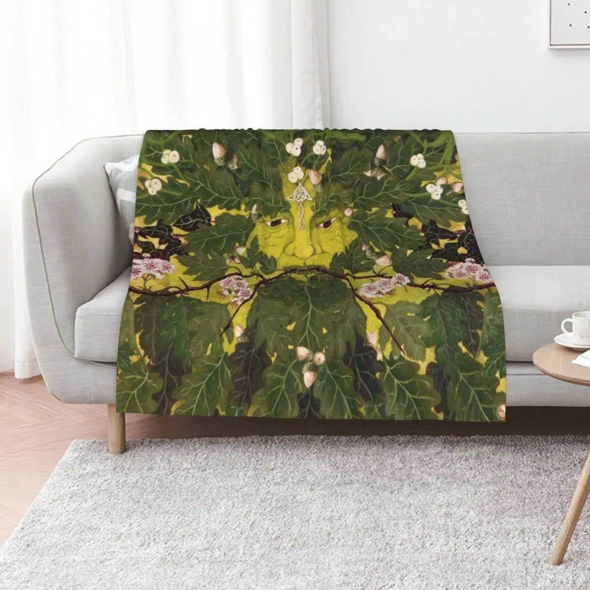 The Greenman Throw Blanket Luxury Brand Shaggy Blankets For Sofas Fashion Sofas Soft Plaid Stuffeds Blankets