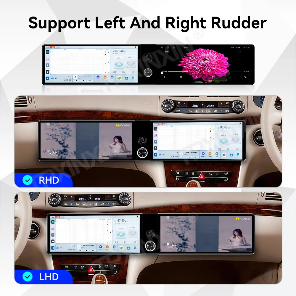 For Benz E CLS W211 2005~2008 Android AUTO Dual screen interaction Radio Stereo Receiver Multimedia Player Navigation Head Unit