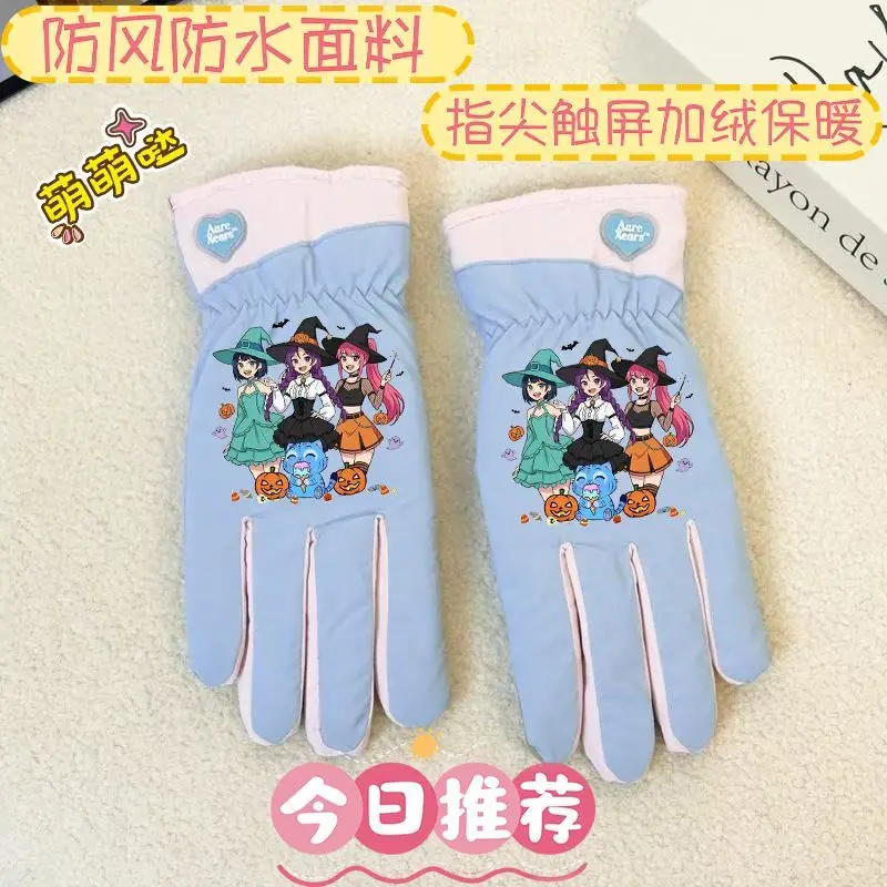 KPop Demon Hunters Women's Ski Gloves, Cute and Fashionable, Cycling, Touchscreen, Waterproof, Fleece-Lined, Full-Finger Gloves - Image 5