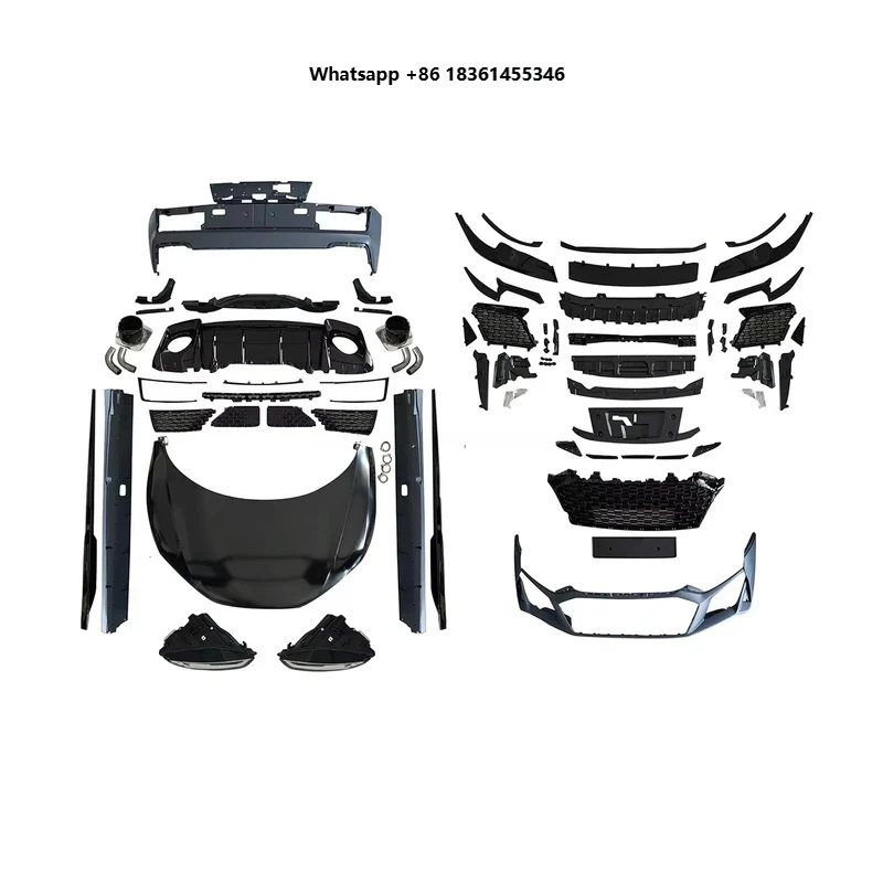 For 2007-2016 R8 MK1, Includes Front Bumper, Side Skirts Rear Diffuser, High Quality Clip‑on Design, Easy Insta Auto Body