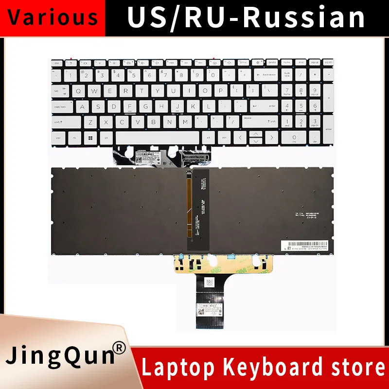

US/RU Laptop Keyboard For HP 15-EG 15-EH 15-ER 15-FC 15-FD 15M-EH 16-AB 17-CN 17-CP TPN-Q246 Q245 Q286 Q287 L139 L140 W161