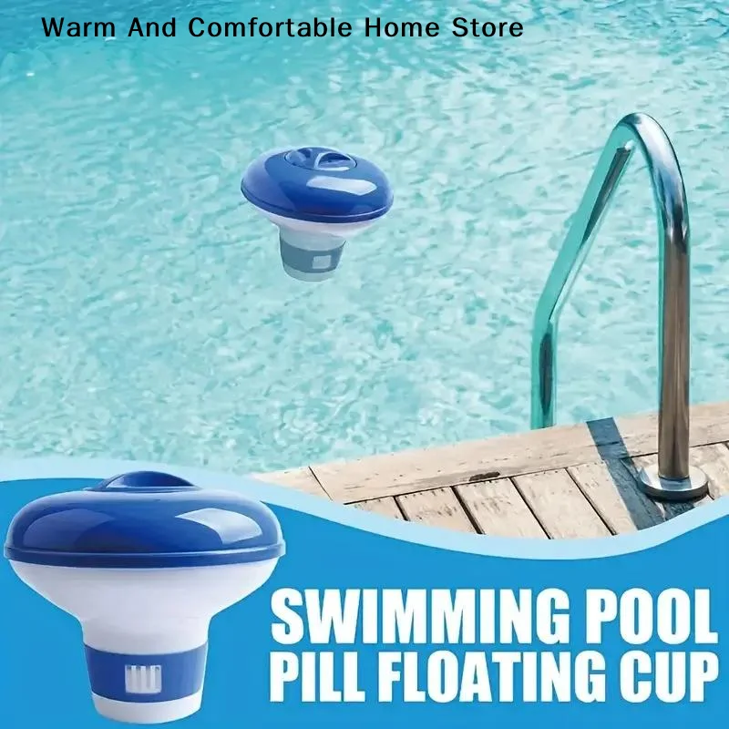 【W】5 Inch Floating Pool Chlorine Dispenser With Adjustable Flow Vents And Leak Proof Lid For Indoor Outdoor Pools Spa Hot Tubs