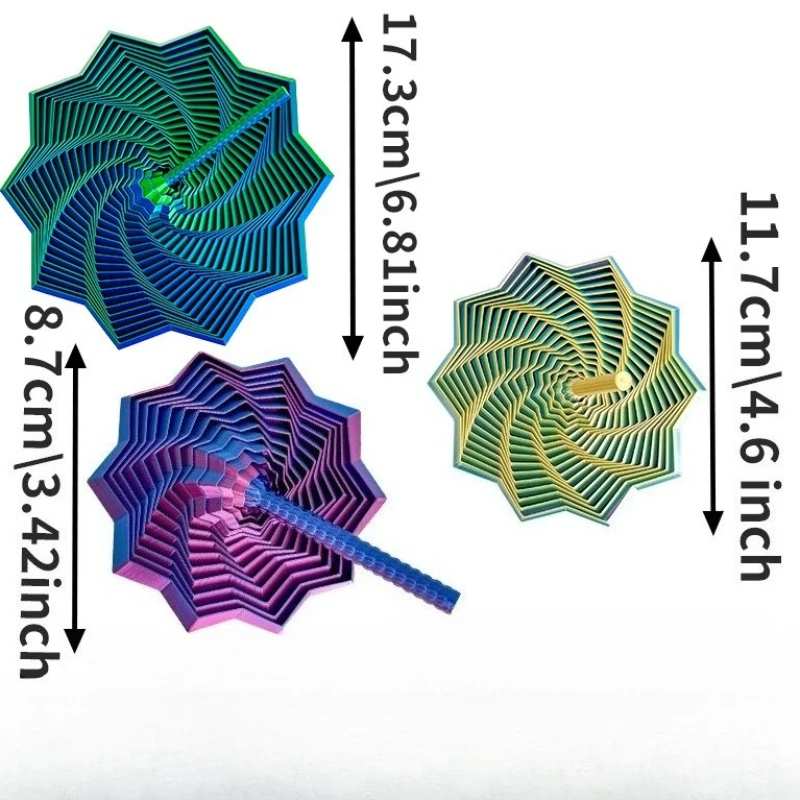 ثلاثية الأبعاد مطبوعة الحسية تململ مسدس كسورية ستار إصبع الدورية دوامة مكافحة الإجهاد لعبة لتخفيف الضغط سطح المكتب برج الفجل