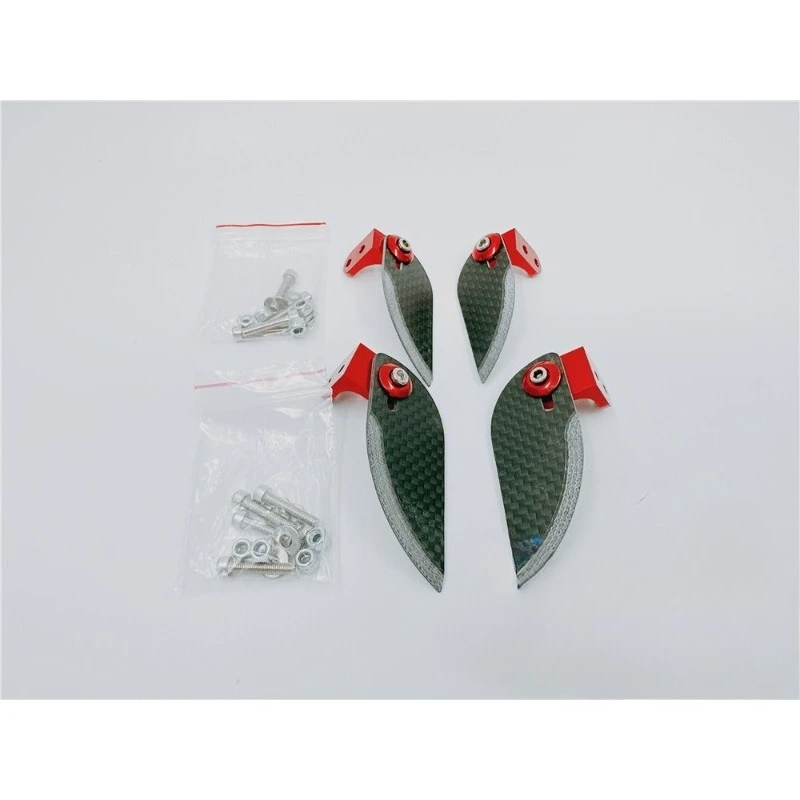 Carbon Fiber Dual Trim Tabs for 70-85cm Electric/Nitro Mono Hull RC Racing Boat, Turn Fins Replacement for Improved Stability