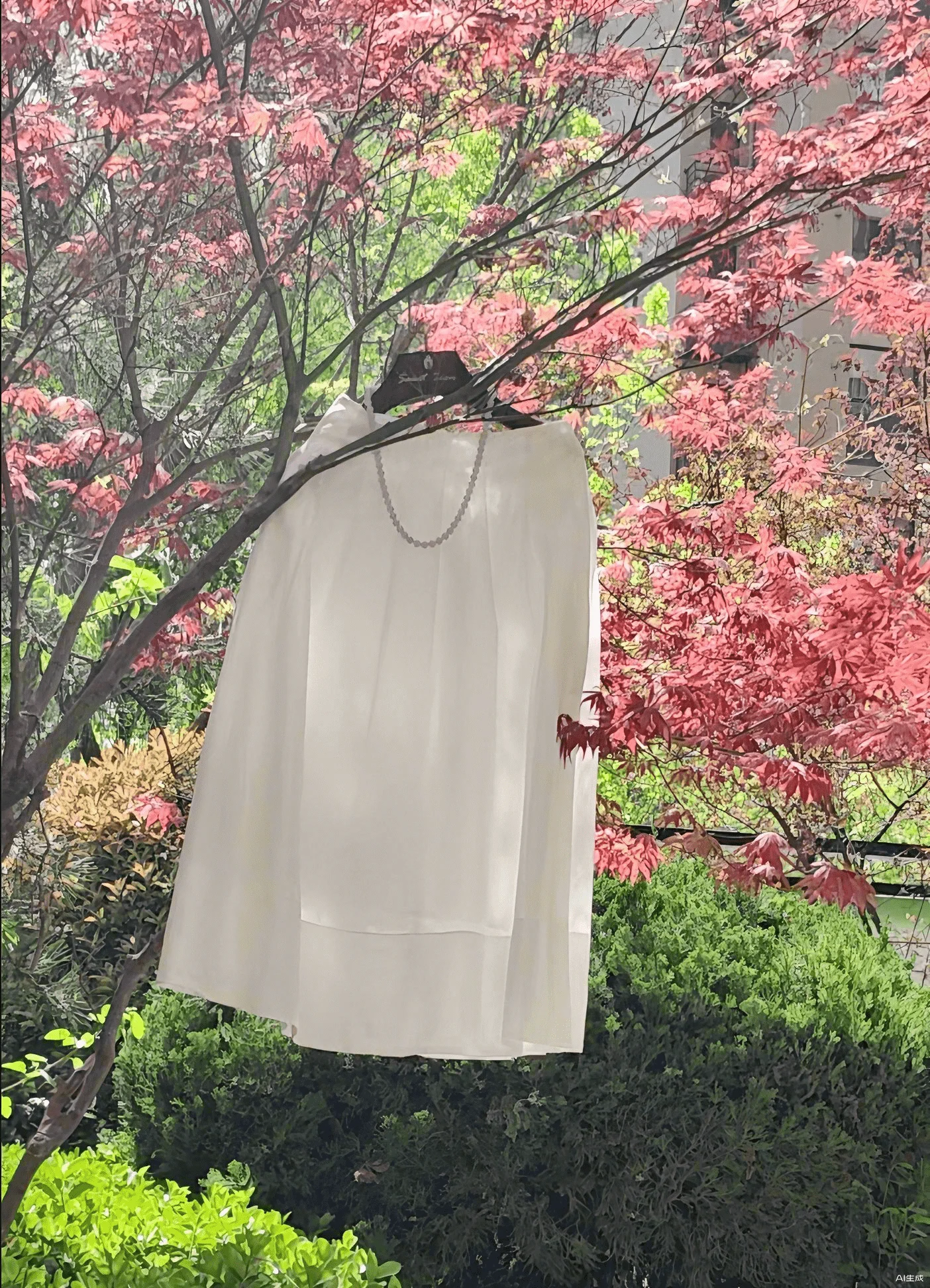 French elegant retro green umbrella skirt, temperament high-waisted slim fluffy skirt, ladies half skirt