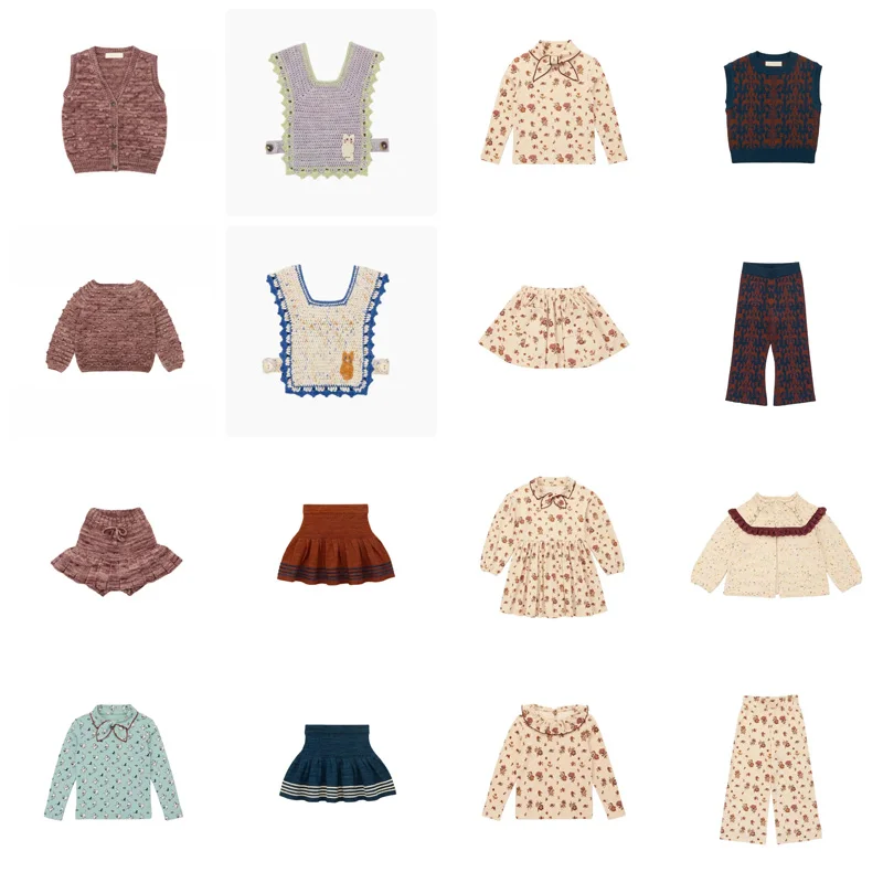 PRE-SALE 2026 MP Knitwear Baby Girls Clothes Boys Shirts & Pants  Set Girls Dresses Boys Sweaters Baby Girl Shirts Skirt Set