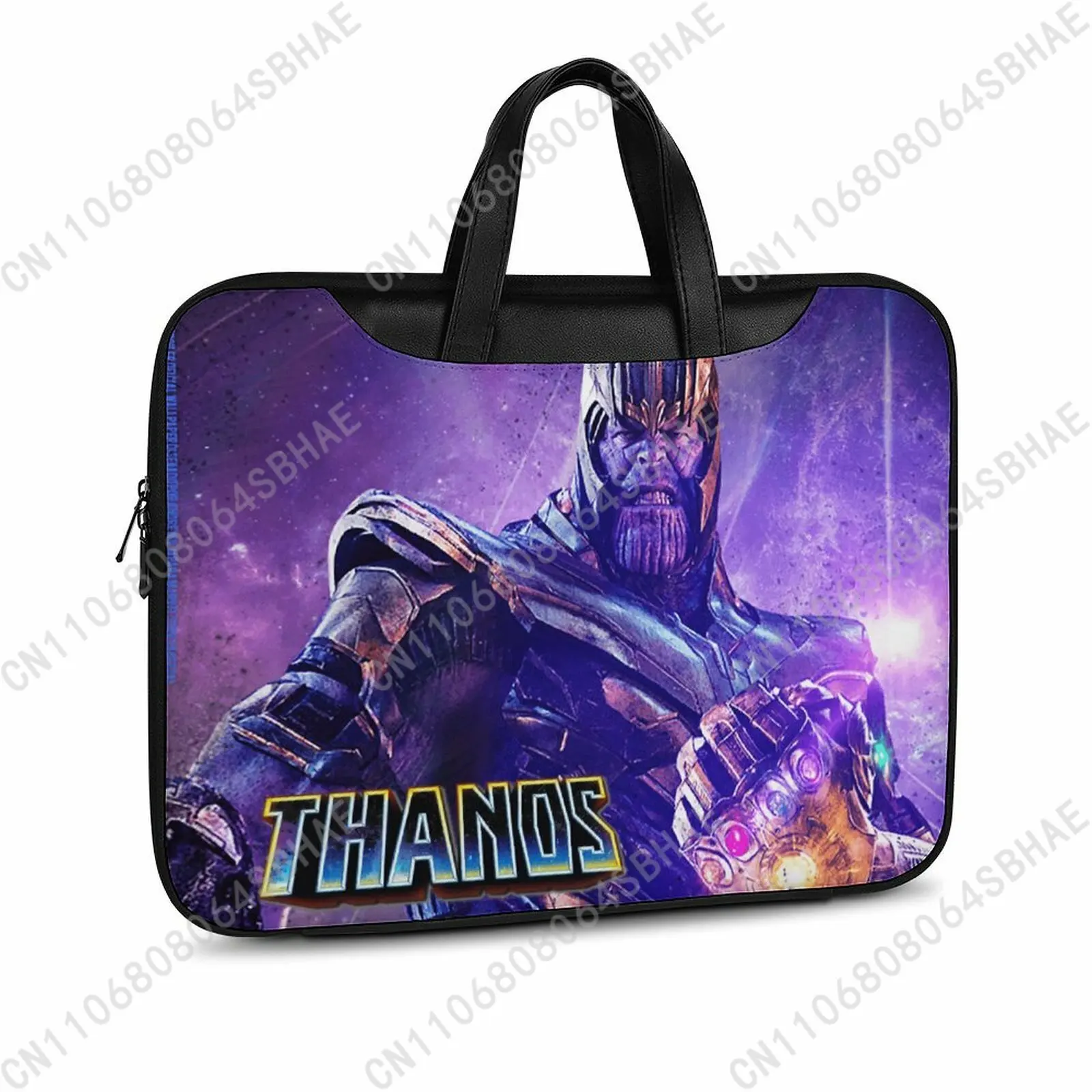 

Marvel Thanos Custom Leather Briefcase Men Woman Laptop Bag Business Retro Genuine Leather Computer Cosplay