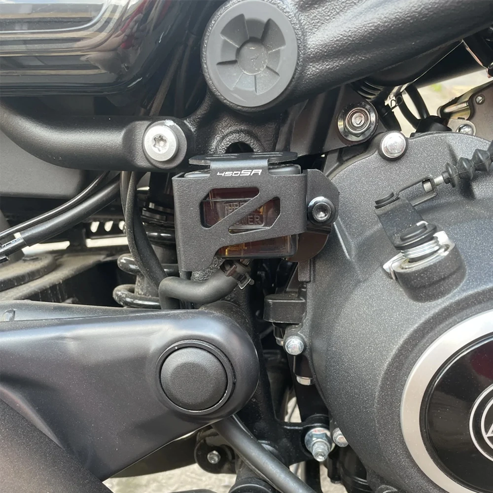 

For CFMOTO CF MOTO 450 SR 450 450SR SR450 2022 2023 2024 2025 Motorcycle Rear Brake Fluid Tank Oil Cup Reservoir Guard Cover