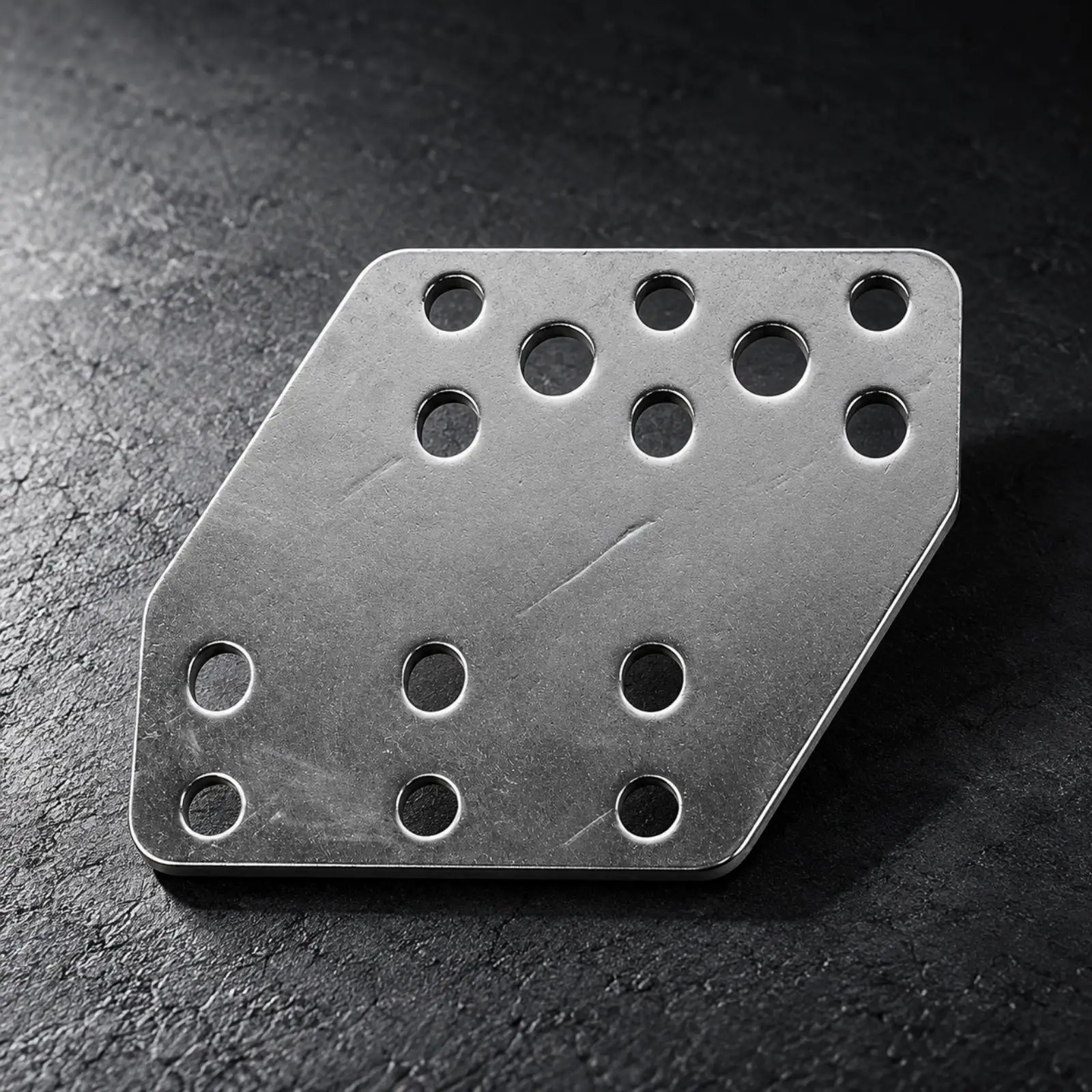 304 Stainless Steel Flat Connector Plate for Outdoor Climbing Rigs and Rope Course Anchors with Smooth Rounded Edges