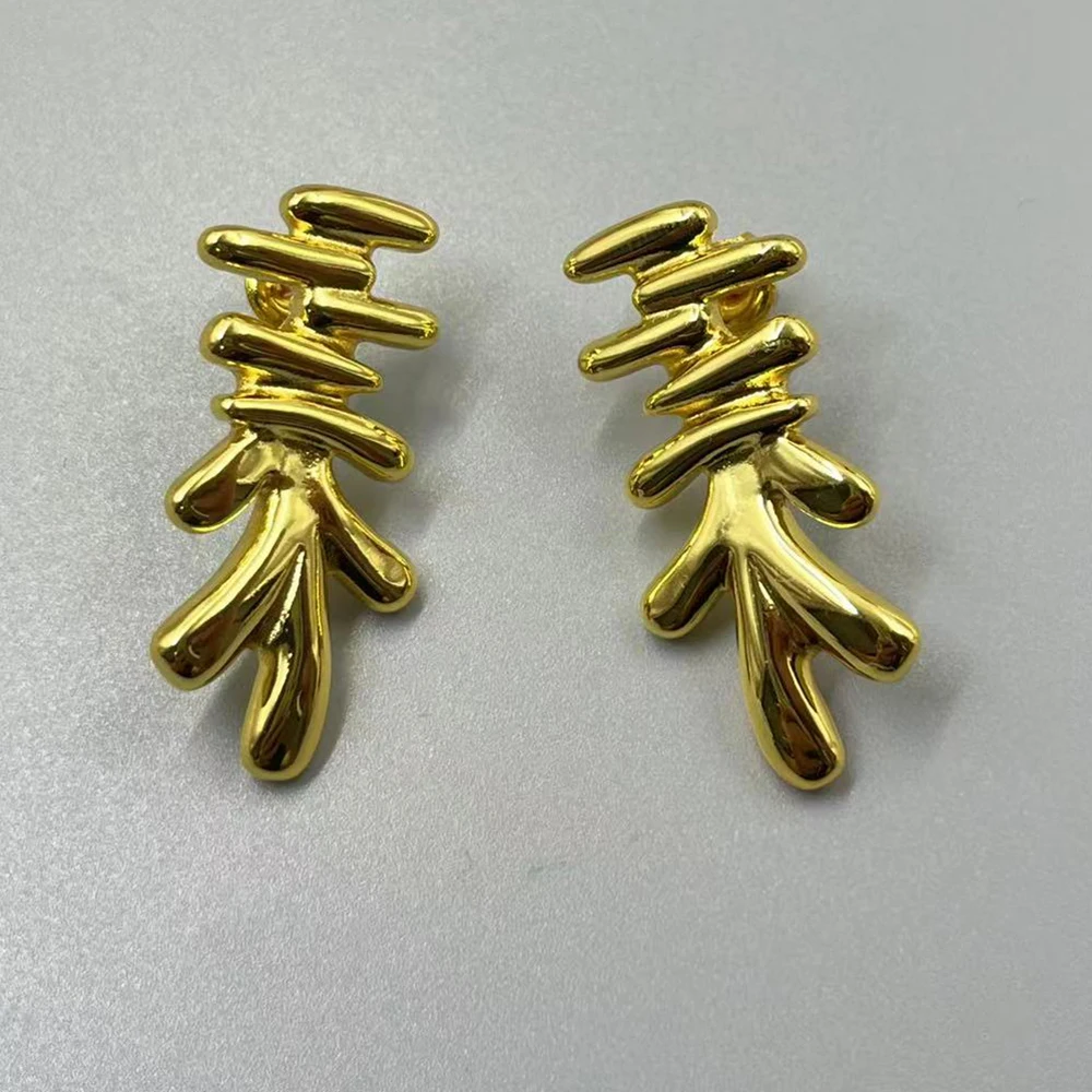 Small niche design, high-end irregular earrings, versatile for daily commuting, non collision style