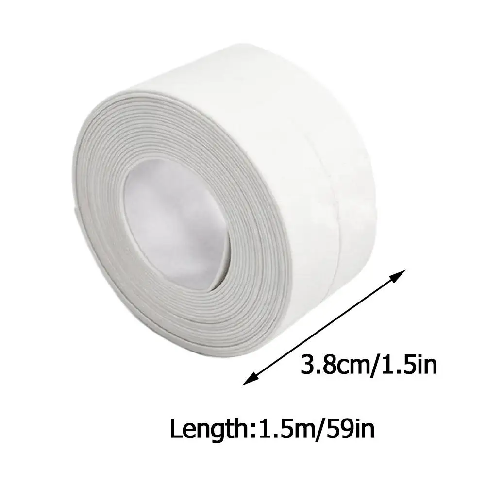 1pc Bathroom Waterproof Wall Stickers Sealing Tapes PVC Adhesive Sealing Strips Sink Edge Tape Kitchen Bathroom Accessories
