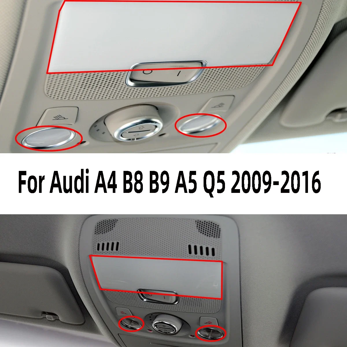 1PC Interior Map Dome Light Panel Cover Trim For Audi A4 B8 Avant 2009-2016 A5 8T Sportback 2008-2015 Q5 8R 2010-2018 8T0947140