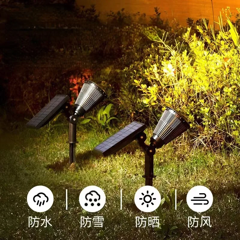 New Solar Outdoor Garden Lawn Villa Super Bright Waterproof Ground Lamp Courtyard Decoration Landscape Atmosphere Tree Light