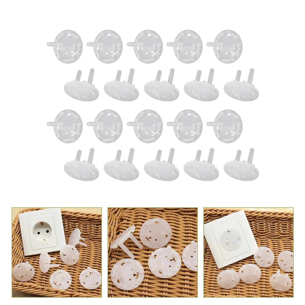 

20 Pcs Anti-shock Baby Child Proof Outlet Cover Plug Abs Proofing Wall Socket Protector