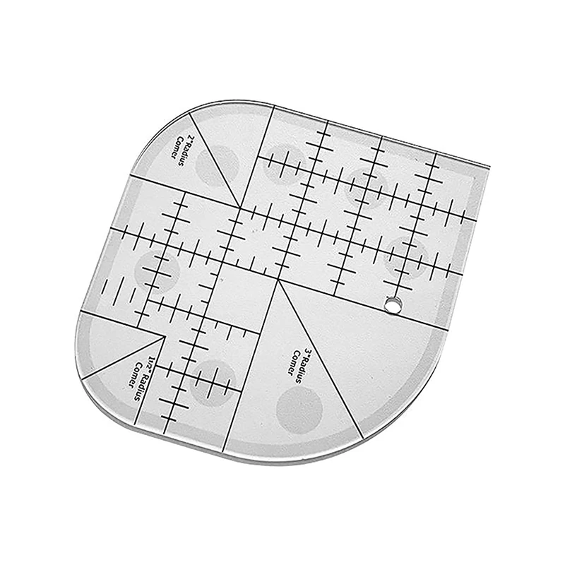 창의적인 곡선 코너 커터 퀼트 눈금자, 바느질 패치워크 눈금자, 바느질 템플릿 패치워크 도구, DIY 바느질 용품