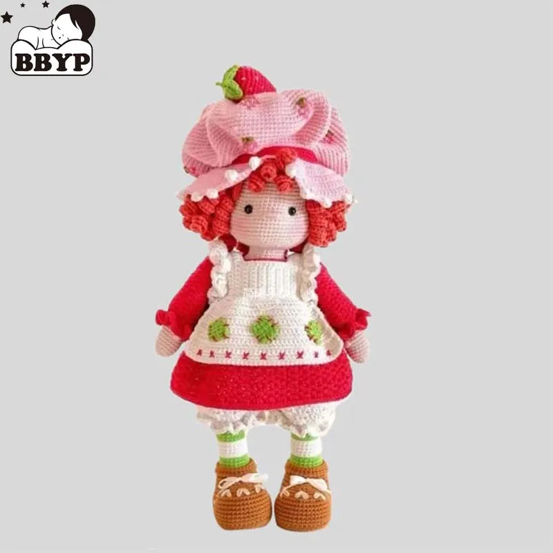 

Handmade Knitting Doll Crochet Strawberry Girl Doll Crochet Dolls For Home Accessories Pattern Craft Toy Ornaments