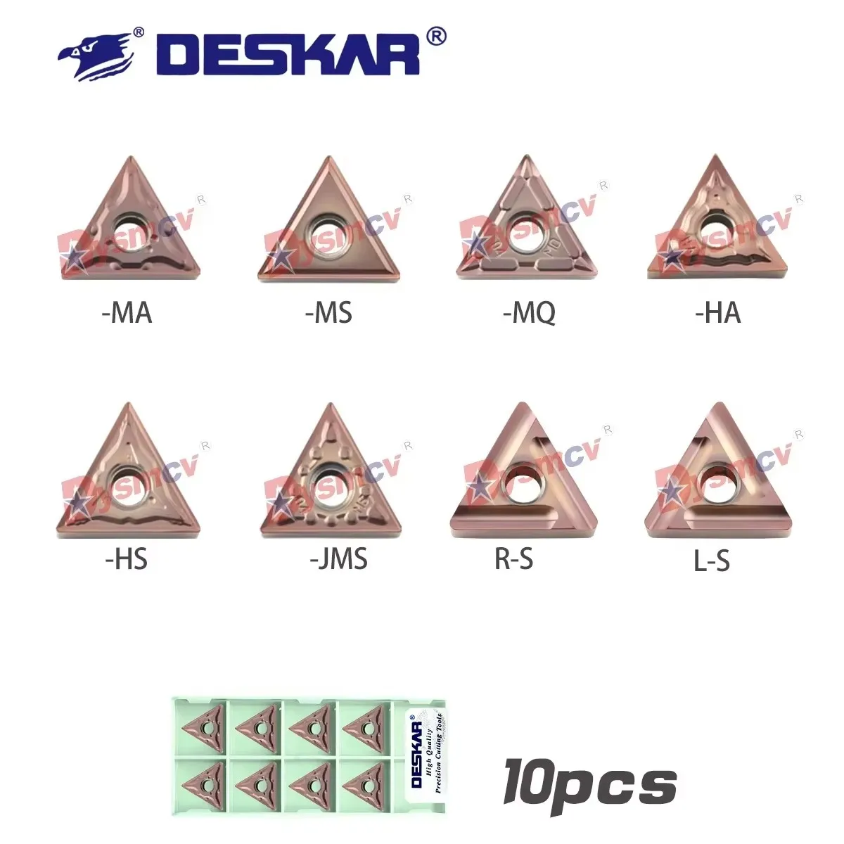 DESKAR 100% Original TNMG160404/08-MA/MS/HS/R-S/L-S LF6118 Triangular Outer Circle Turning Blades For Processing Stainless Steel