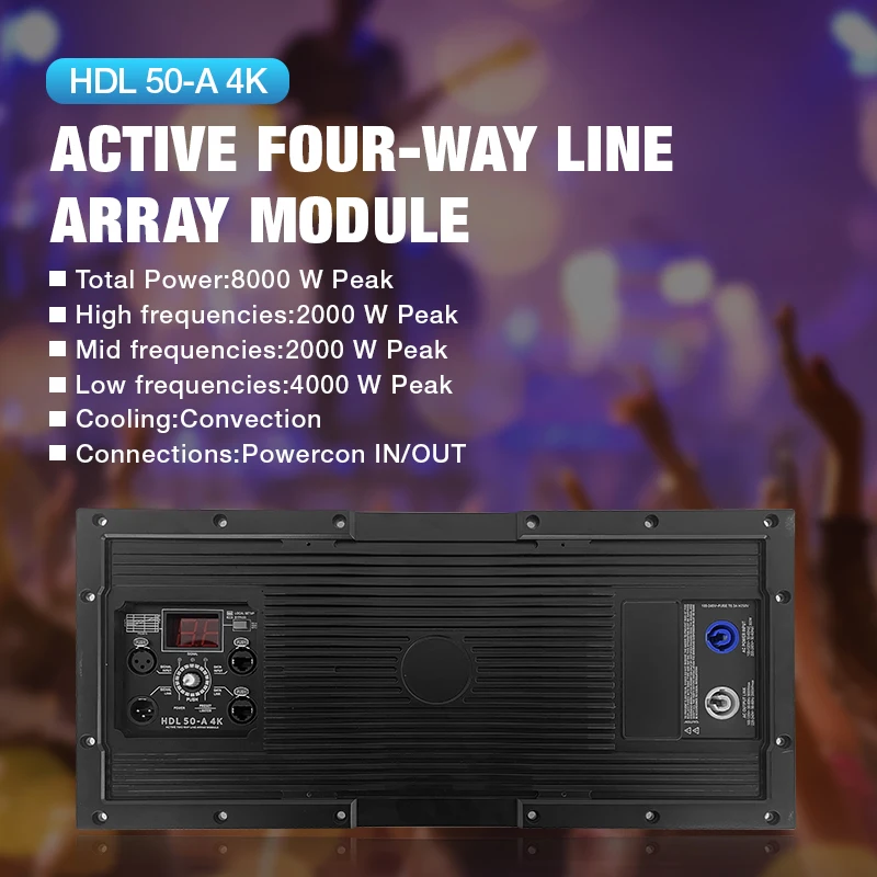 HDL50A 4K Sound Dual 10Inch Active Line Array 8000W Speaker with DSP Suitable Wedding & Corporate Events Sound System