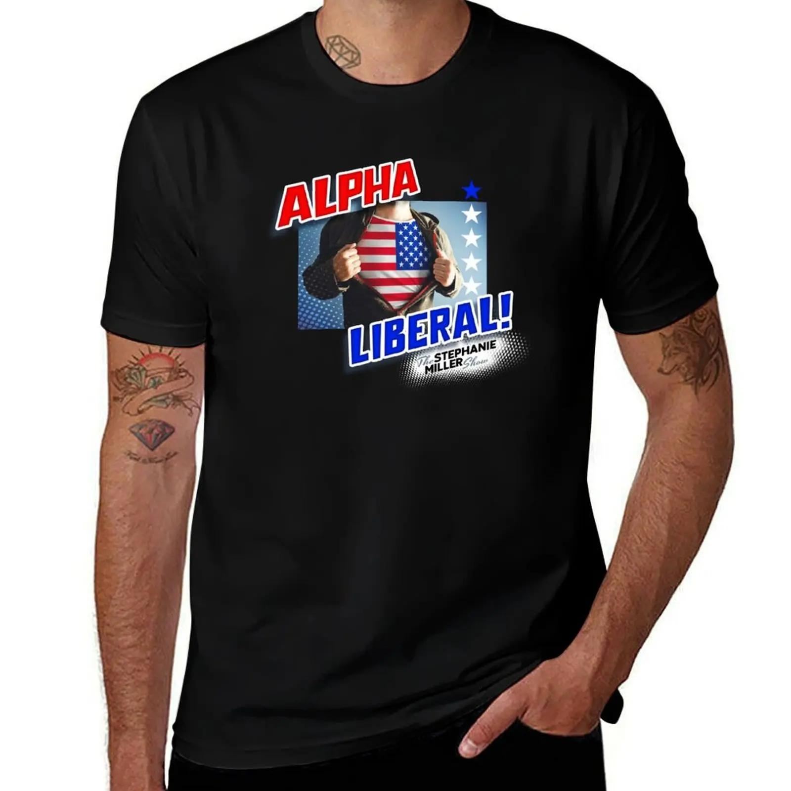 Alpha Liberal (Shirt Rip) - Listener Robert T-Shirt Big Size Daily Wear T-Shirt