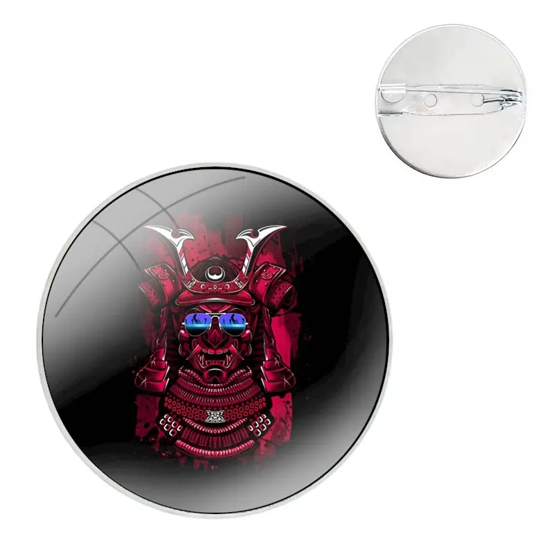 Japanese samurai oni mask Badge Brooch Pin Accessories For Clothes Backpack Decoration gift