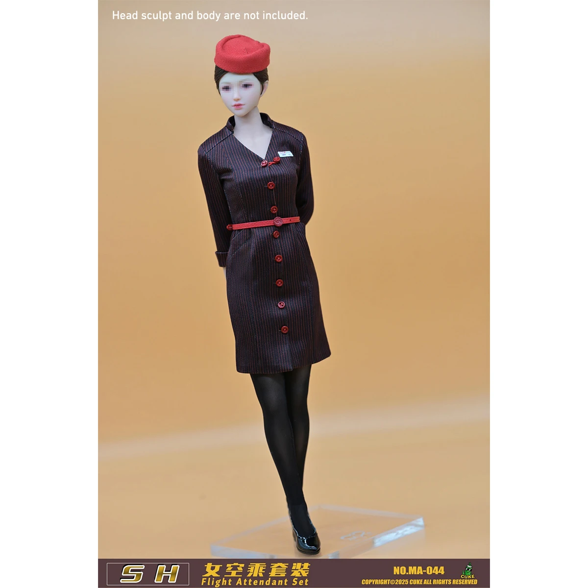HIPLAY SH The Flight Attendant Set Boneca Roupas Acessório Fit 1/6 Figura de 12 polegadas