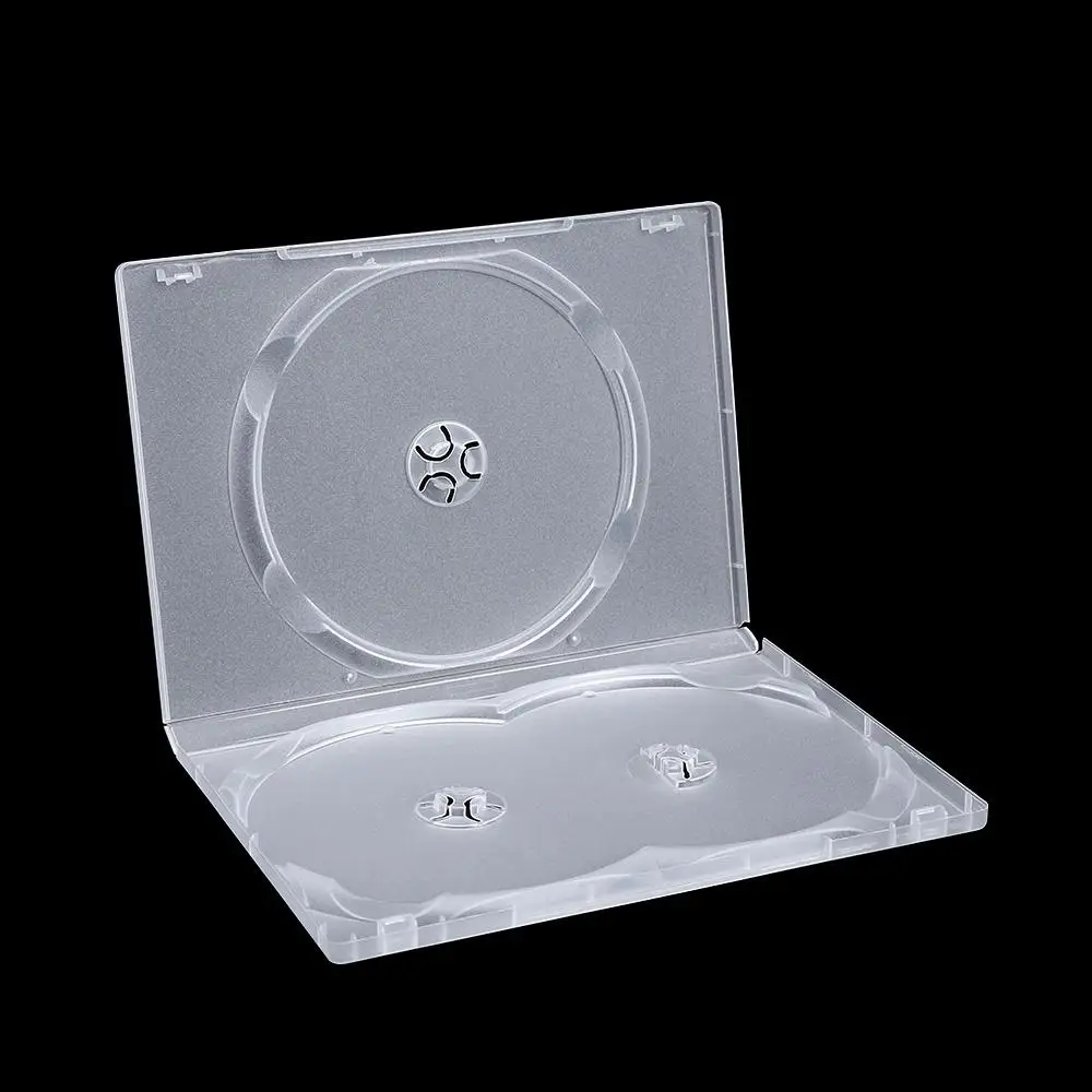 Portable Plastic Cover for  3 Disc Clear DVD Case CD Bags Disc Holders Movie Box