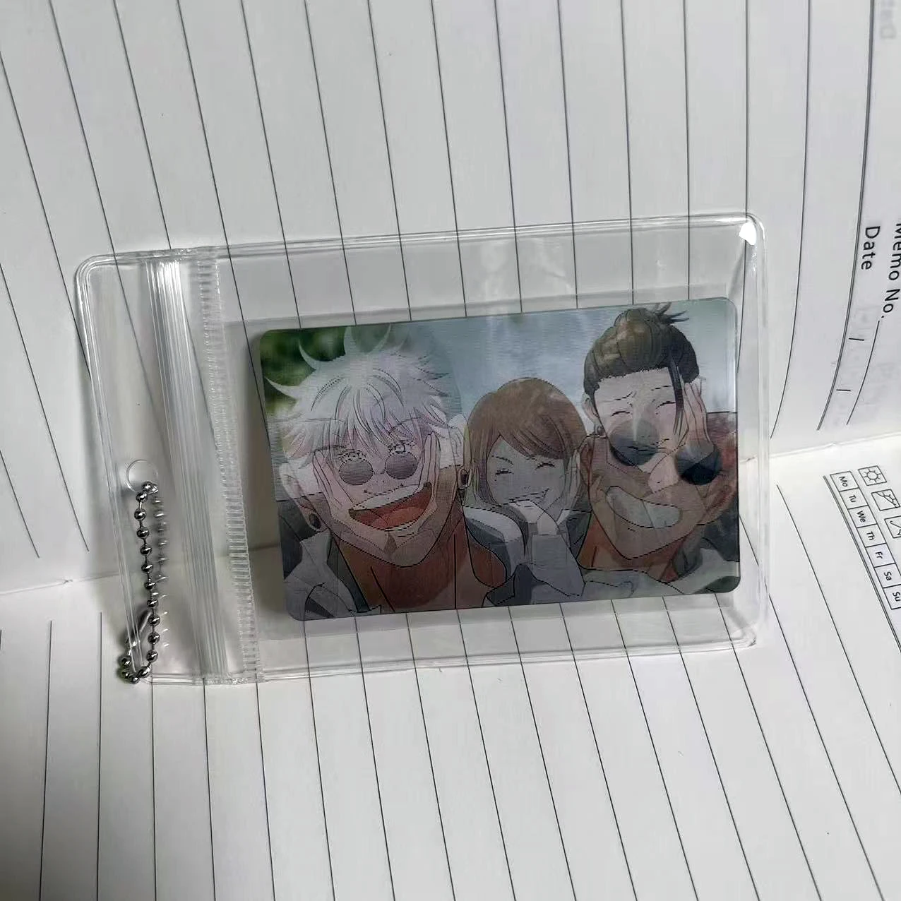 4-in-1 color changing grating card with keychain holder for men and women, commemorative gift