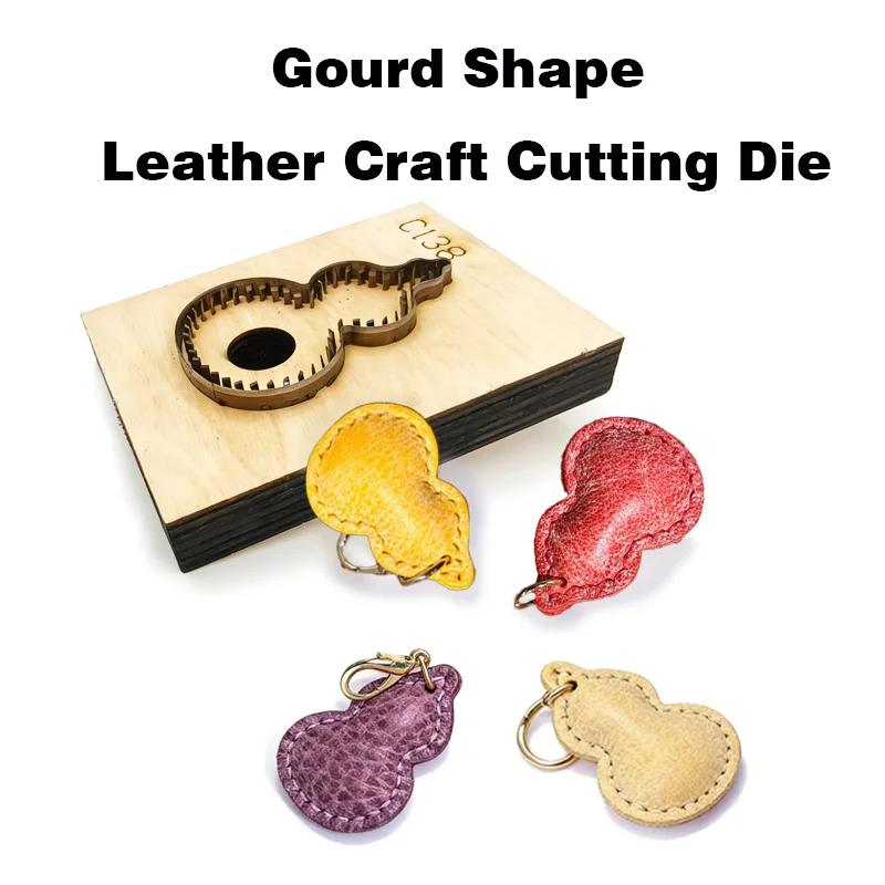 C138DIY Handmade Gourd Shape Leather Cutting Die Keychain Charm Production Mold Leather Goods DIY Tool
